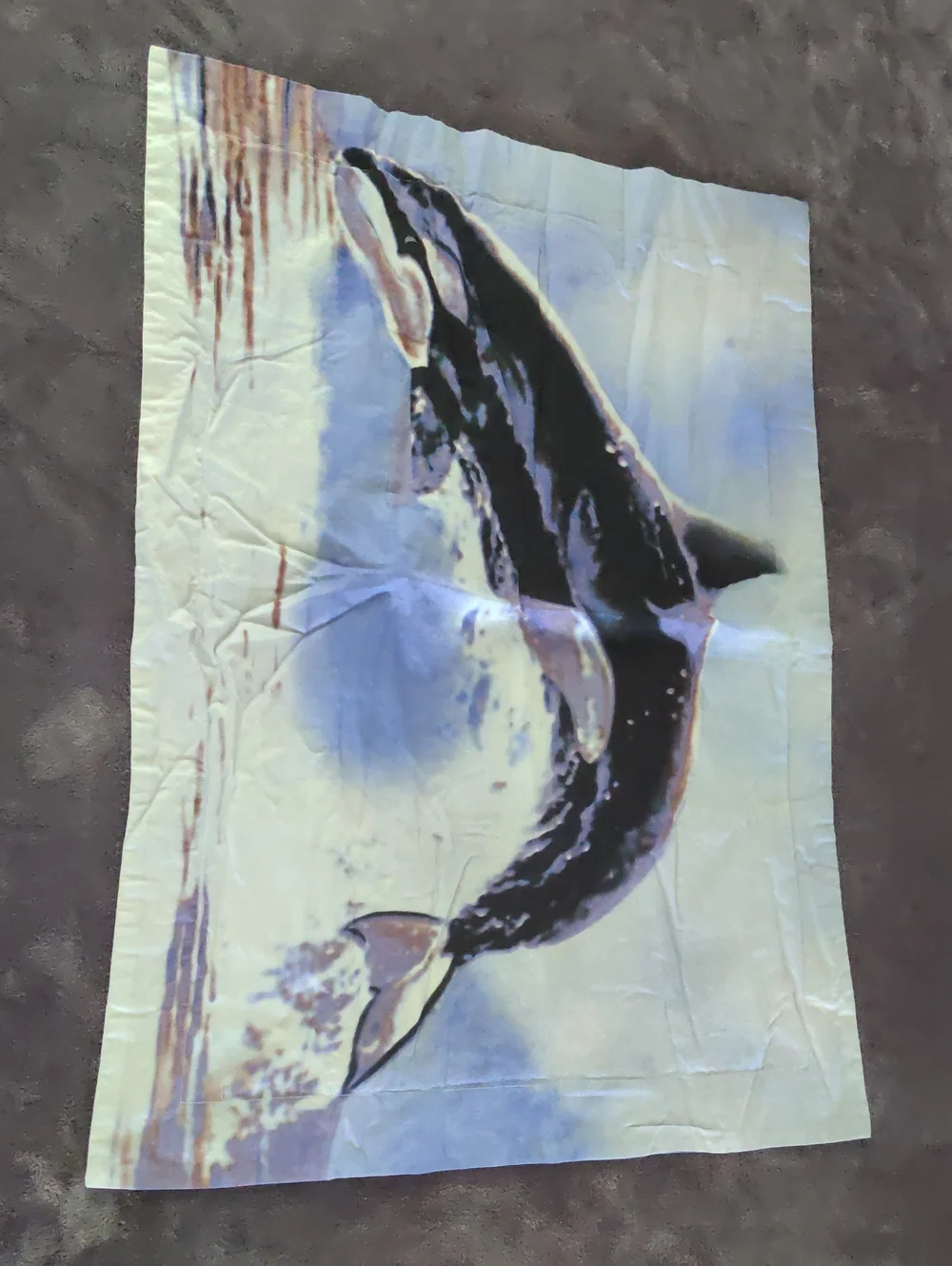 Arya Home Collection - Duvet Cover Dolphin Print Bed -  Blue, Purple and white